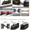 4 Kids Electric Steam Train Toy Set with Railway Track & Parking Lot High Speed Rail Model
