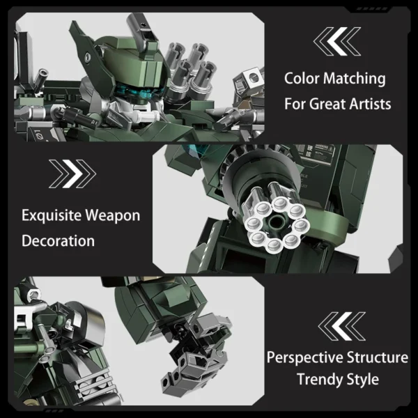 1403pcs Large Mecha Warrior Building Blocks Set Battle Robots Action Figure Model Kits Assembled Toys