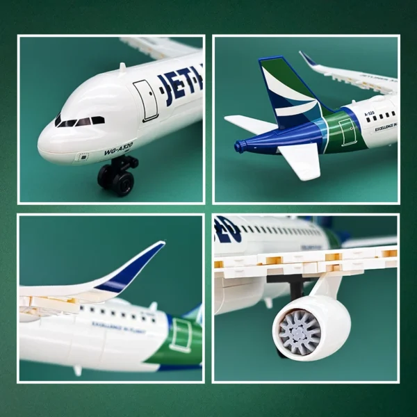 5 A320 Jetliner Airplane Building Blocks 133 PCS Commercial Aircraft Model Kit Toy