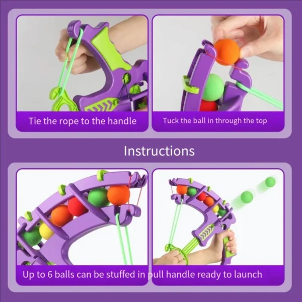 Catapult Sticky Ball Bow & Arrow Target, Parent-Child Interactive Throwing & Shooting Dart Board Game Toy