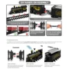 5 Kids Electric Steam Train Toy Set with Railway Track & Parking Lot High Speed Rail Model