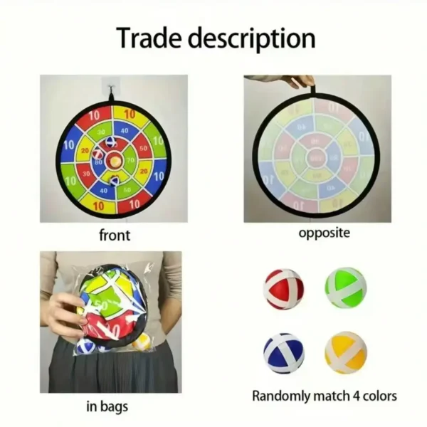 6 6pcs/12pcs Sticky Ball Dart Board Set Indoor & Outdoor Toy set for kids