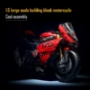 6 1:5 Technical Racing Motorcycle Building Blocks Set 2024Pcs DIY Motorbike Model Toy