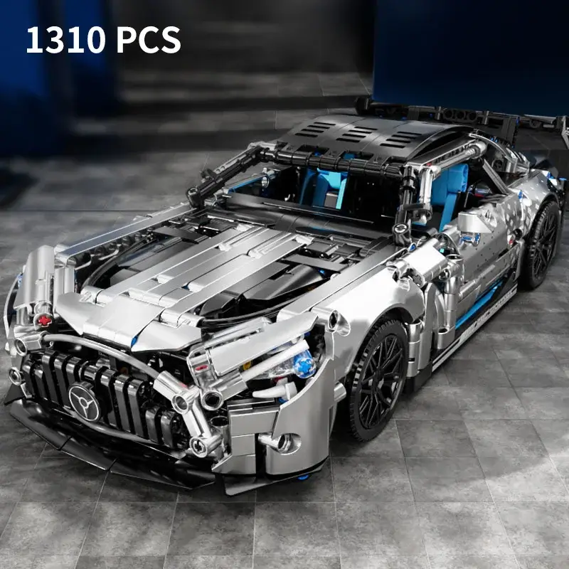 1310 PCS Racing Car Building Blocks Set 1:14 Scale Technical Sports Vehicle Model Kit for Adults, Assembly Toys