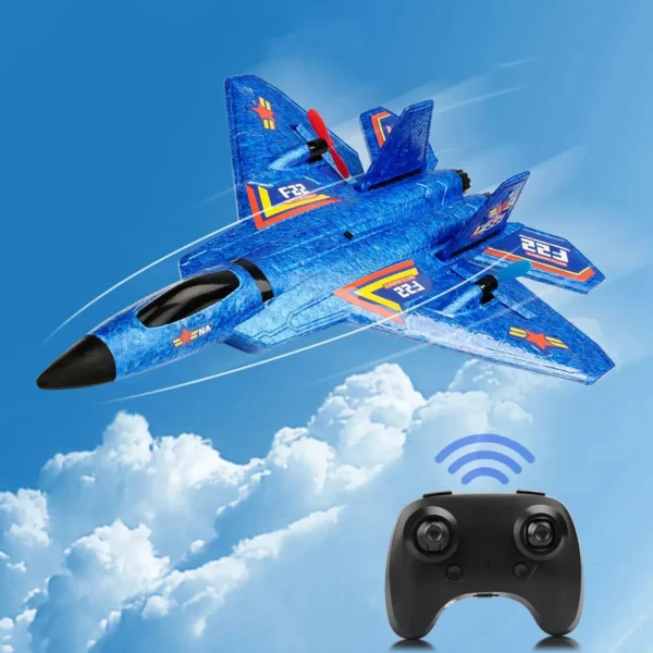 F22 Raptor RC Plane 2.4G 2CH Remote Control Flying Glider With LED Lights EPP Foam Airplane Toys