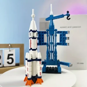 Space Rocket Building Blocks Set STEM Educational DIY Puzzle 3D Assembly Model Construction Toy