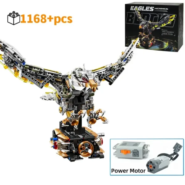 1168PCS Mechanical Eagle Building Blocks Model Children's Power Motor Bricks DIY Toys